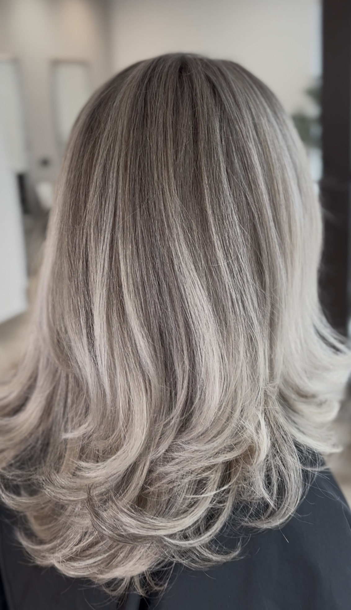 Greyblending mit weichen grauen Farbverläufen von Hair by Serfi